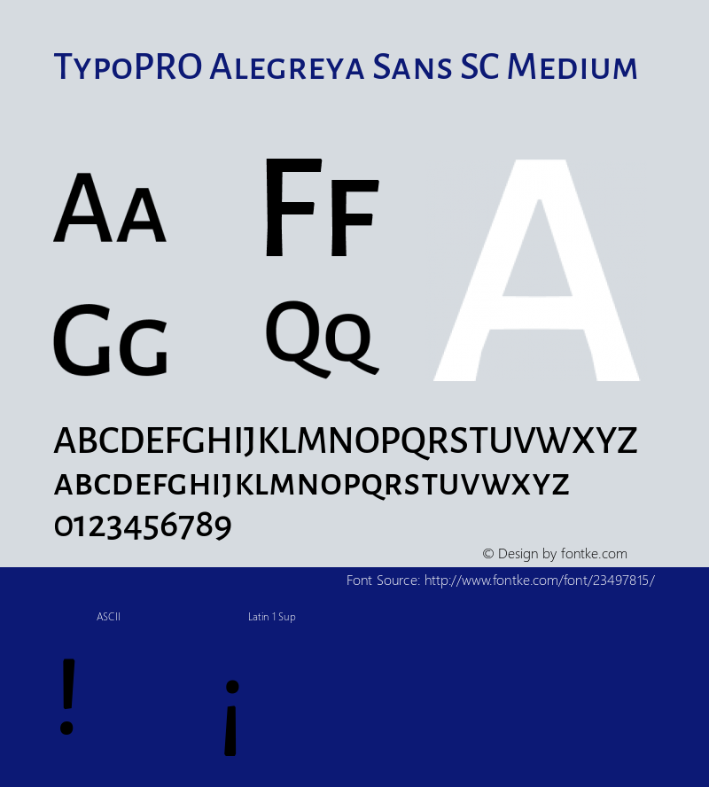 TypoPRO Alegreya Sans SC Medium Version 1.001;PS 001.001;hotconv 1.0.70;makeotf.lib2.5.58329 DEVELOPMENT; ttfautohint (v0.97) -l 8 -r 50 -G 200 -x 17 -f dflt -w G -W图片样张