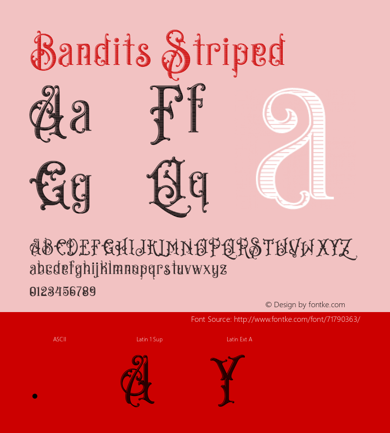 Bandits Striped Version 1.002;Fontself Maker 3.3.0图片样张