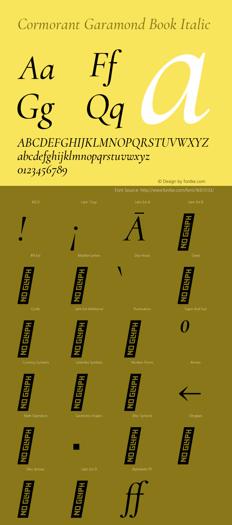 Cormorant Garamond Book Italic Version 2.005图片样张