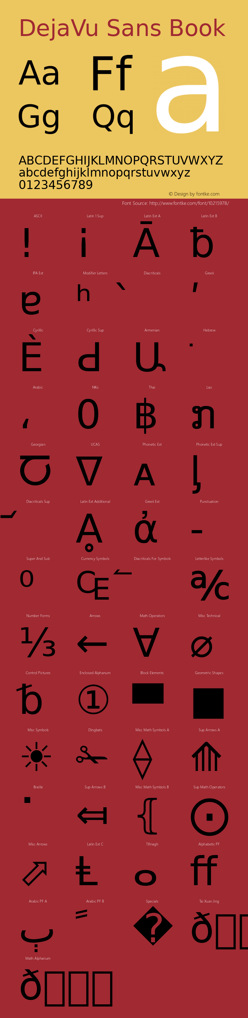DejaVu Sans Book Version 2.18图片样张