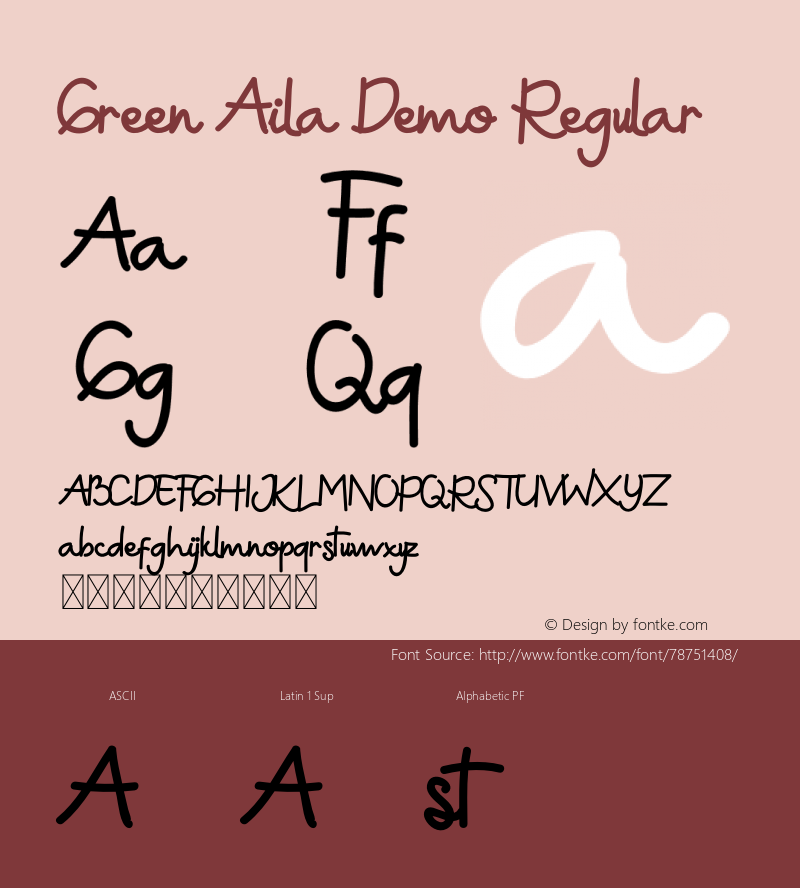 Green Aila Demo Version 1.002;Fontself Maker 3.1.2图片样张