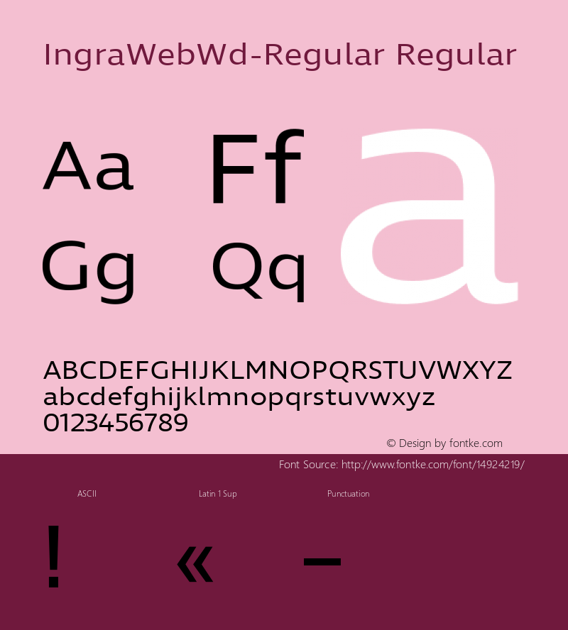 IngraWebWd-Regular Regular Version 1.001;PS 001.001;hotconv 1.0.70;makeotf.lib2.5.58329图片样张