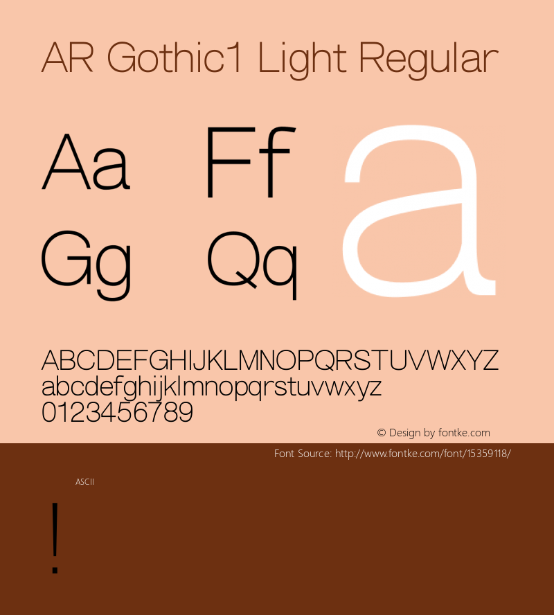 AR Gothic1 Light Regular Version 2.10图片样张