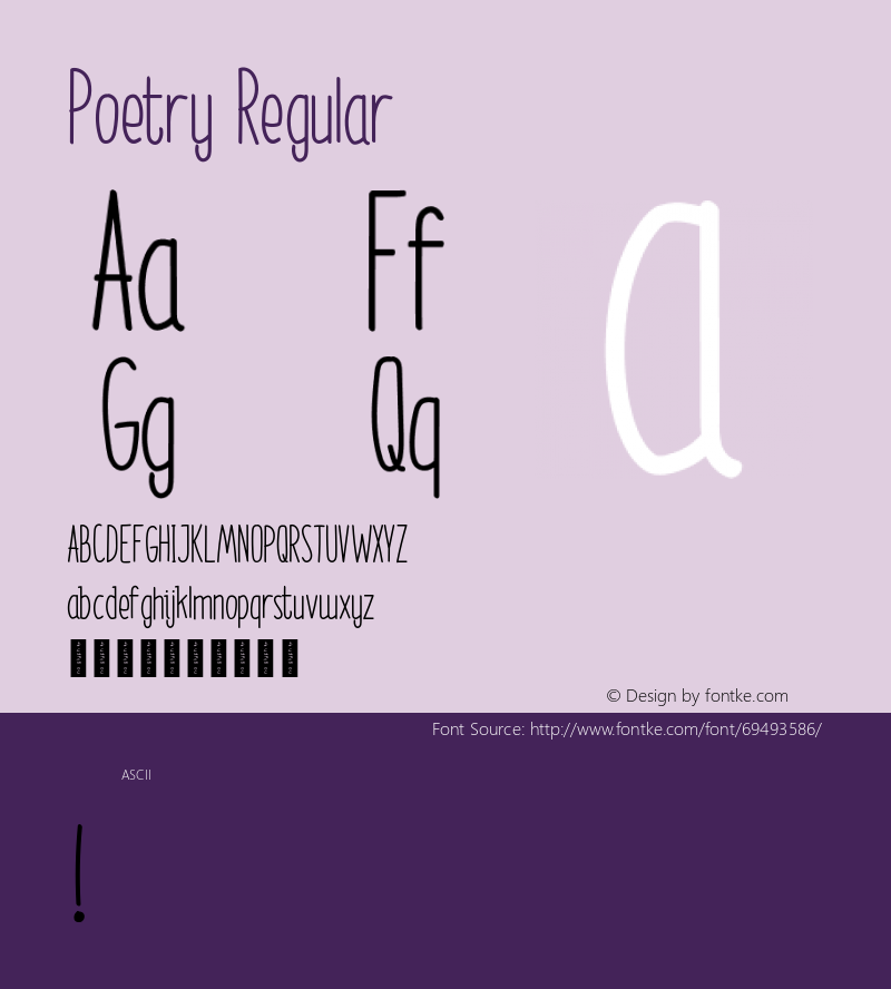 Poetry Version 1.00;June 11, 2020;FontCreator 12.0.0.2535 64-bit图片样张