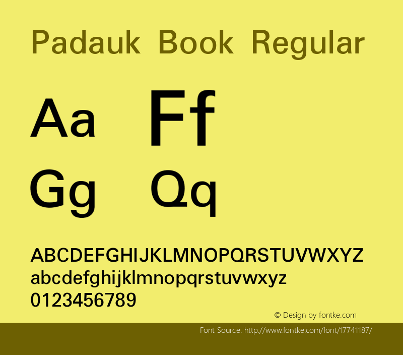 Padauk Book Regular Version 3.001图片样张