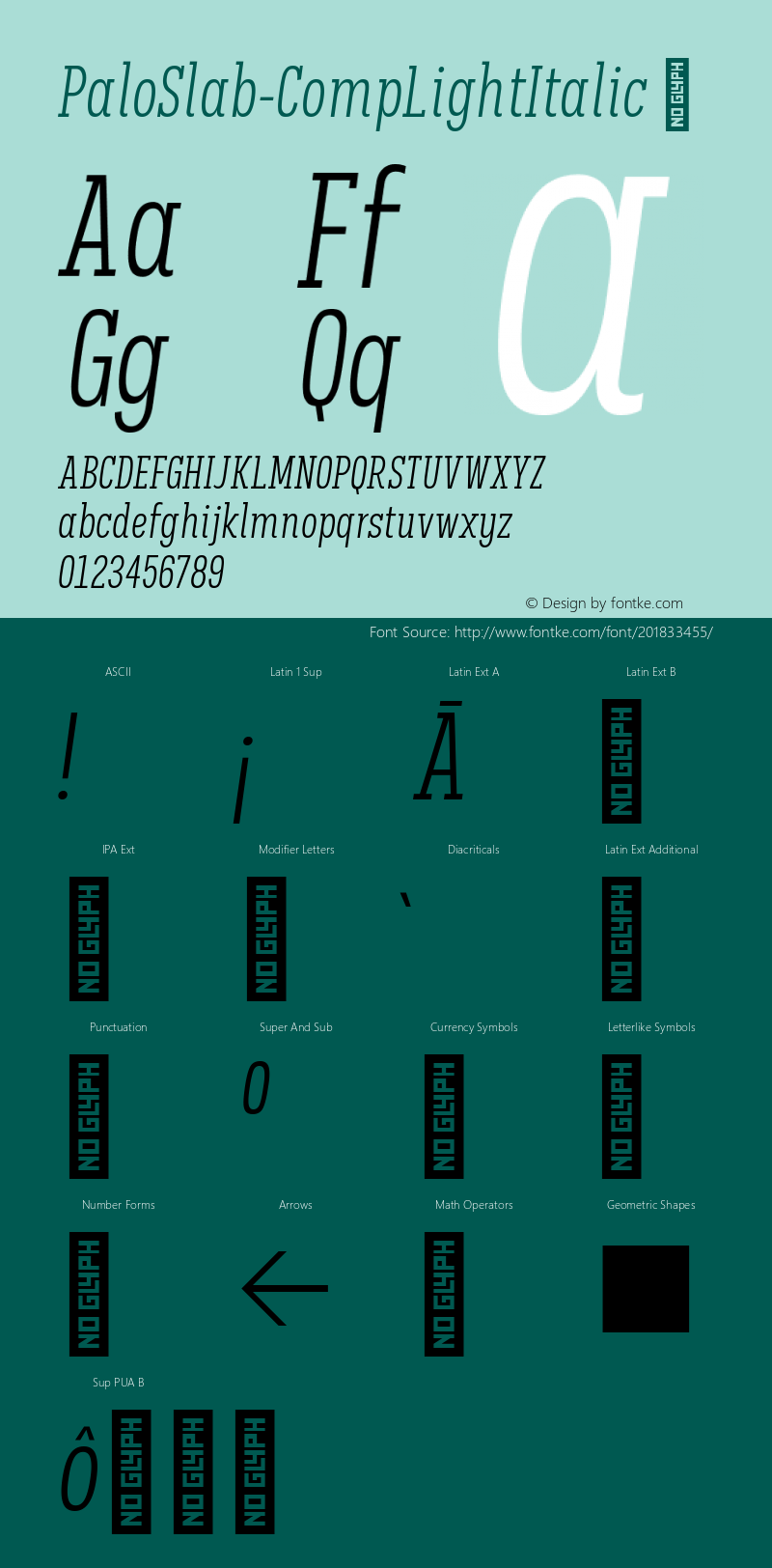 ☞Palo Slab Comp Light Italic Version 1.000;hotconv 1.0.109;makeotfexe 2.5.65596;com.myfonts.easy.typeunion.palo-slab.comp-light-italic.wfkit2.version.5F2U图片样张