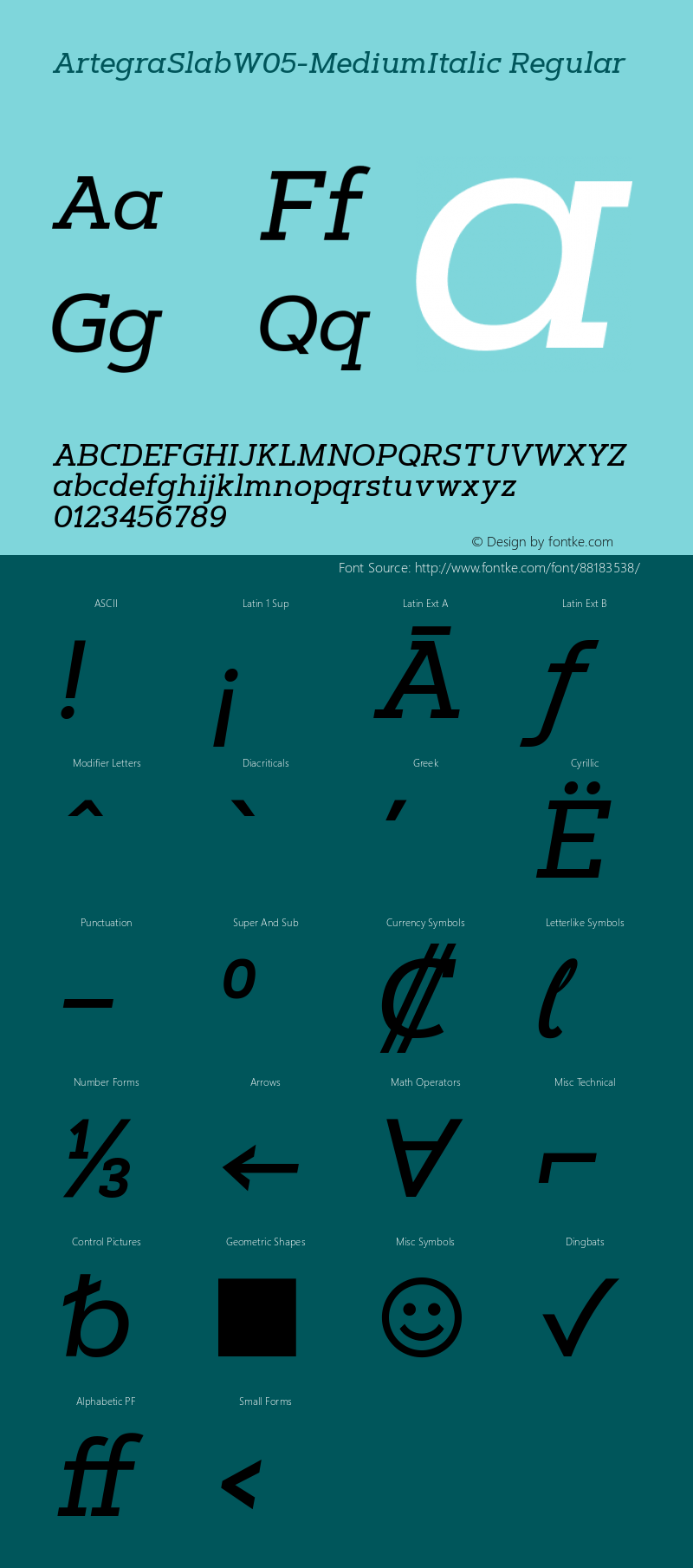 Artegra Slab W05 Medium Italic Version 1.001图片样张
