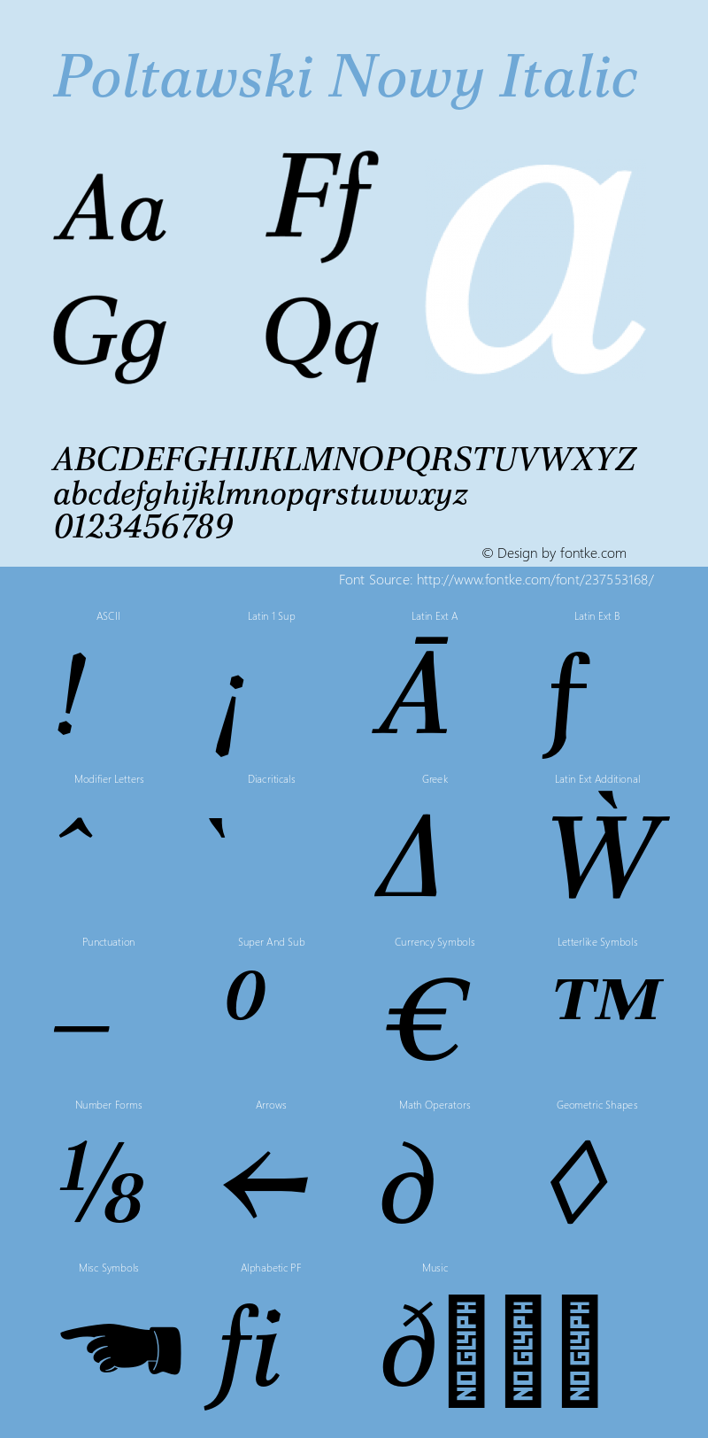 Poltawski Nowy Regular Italic Version 1.000;hotconv 1.0.109;makeotfexe 2.5.65596图片样张