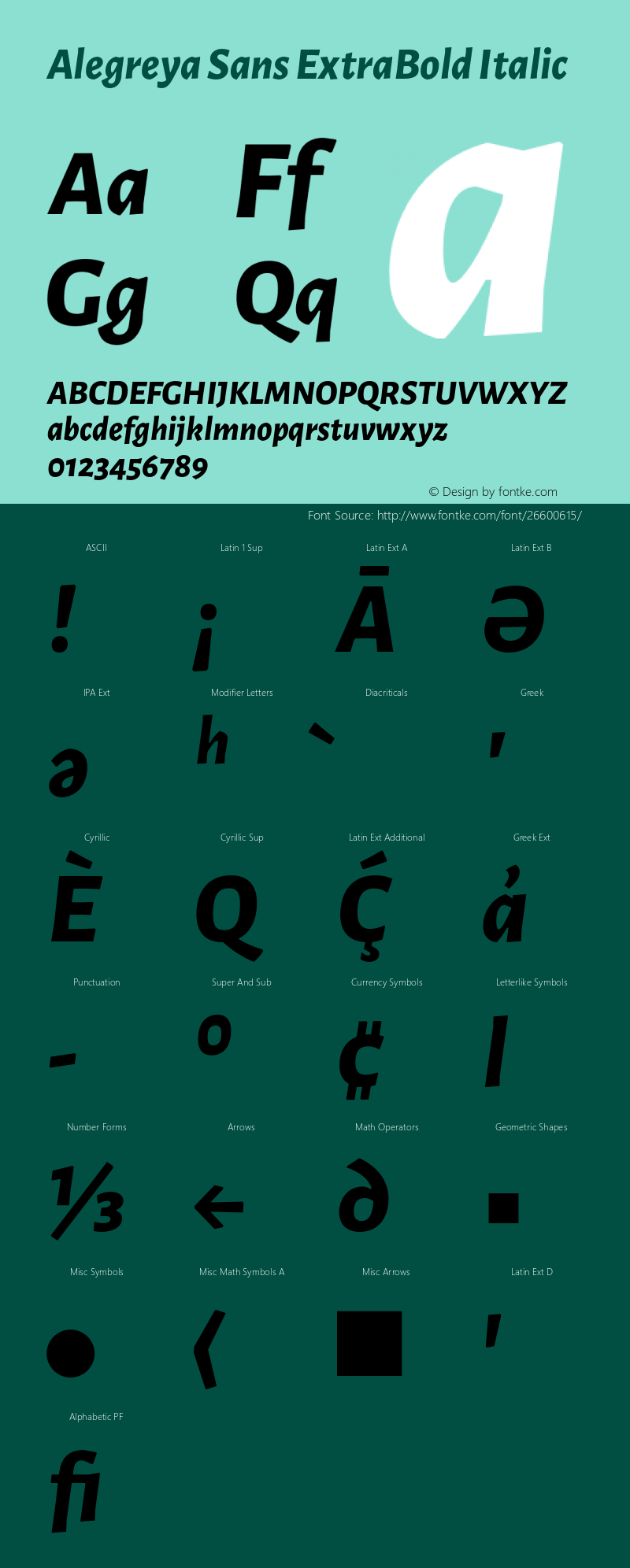 Alegreya Sans ExtraBold Italic Version 2.007;PS 002.007;hotconv 1.0.88;makeotf.lib2.5.64775图片样张