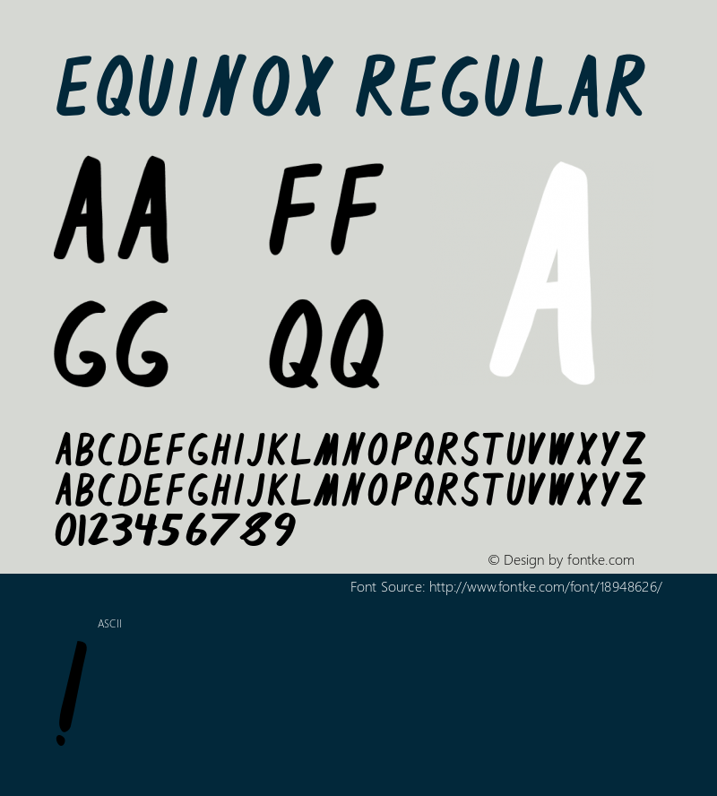 Equinox Regular Version 1.000;PS 001.000;hotconv 1.0.70;makeotf.lib2.5.58329图片样张