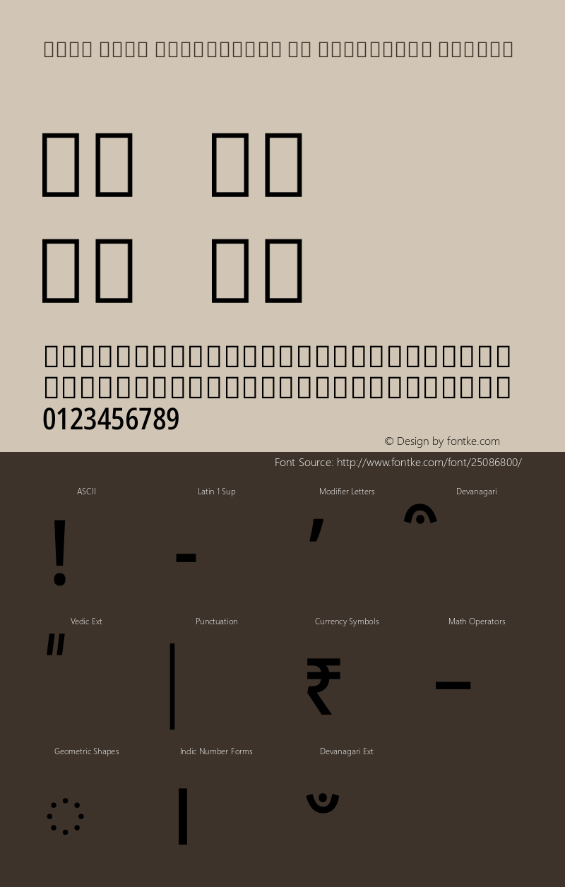 Noto Sans Devanagari UI Condensed Medium Version 2.000图片样张