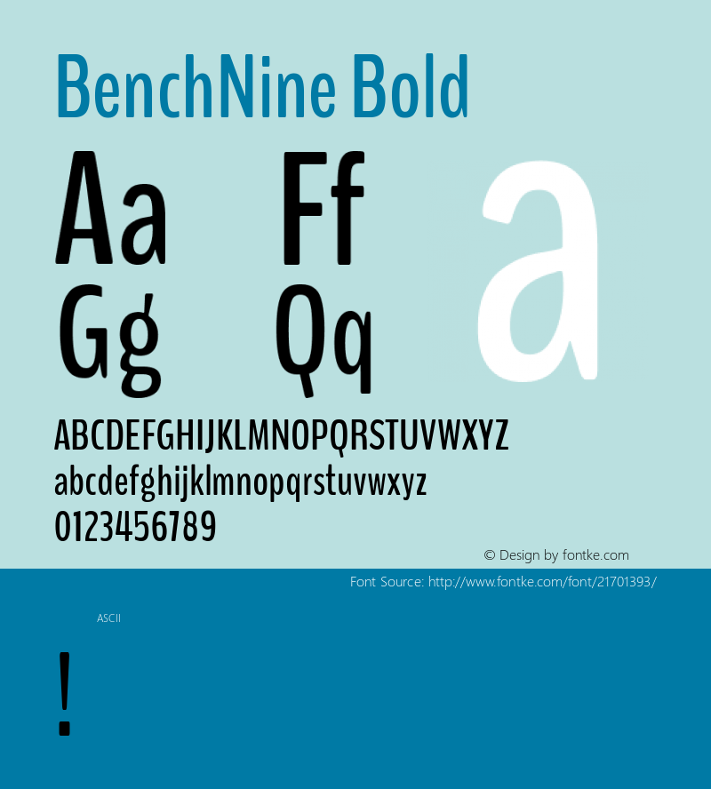 BenchNine Bold 图片样张