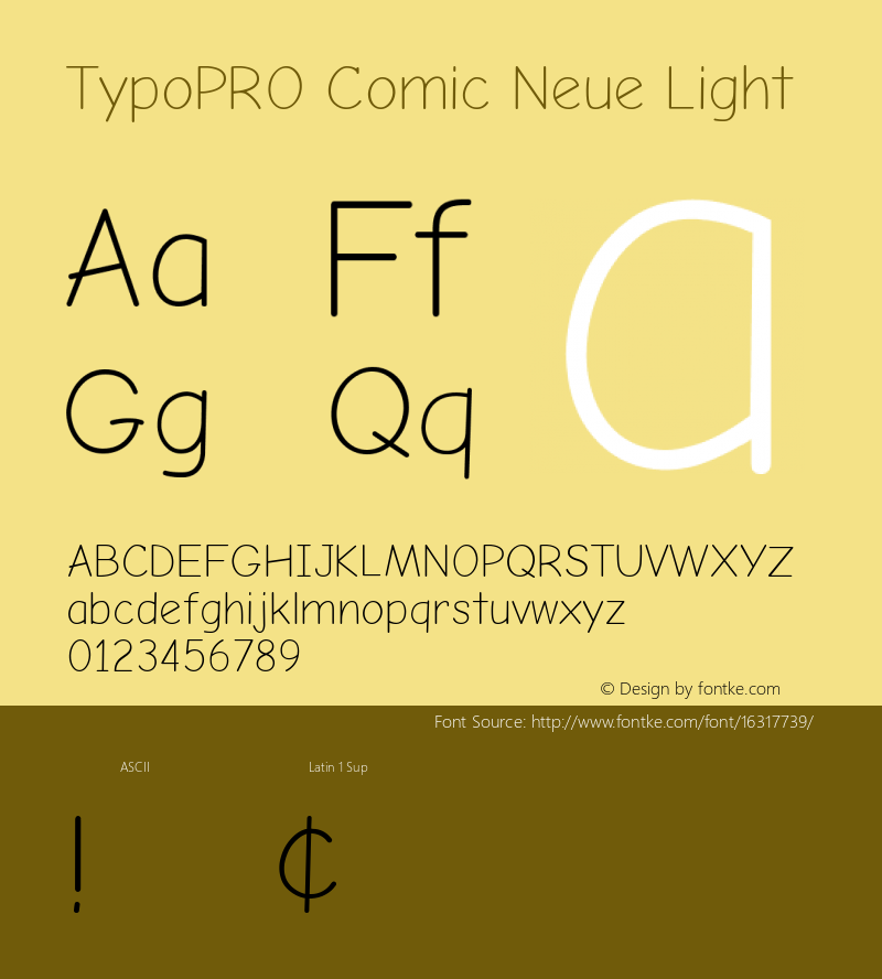 TypoPRO Comic Neue Light Version 1.000图片样张