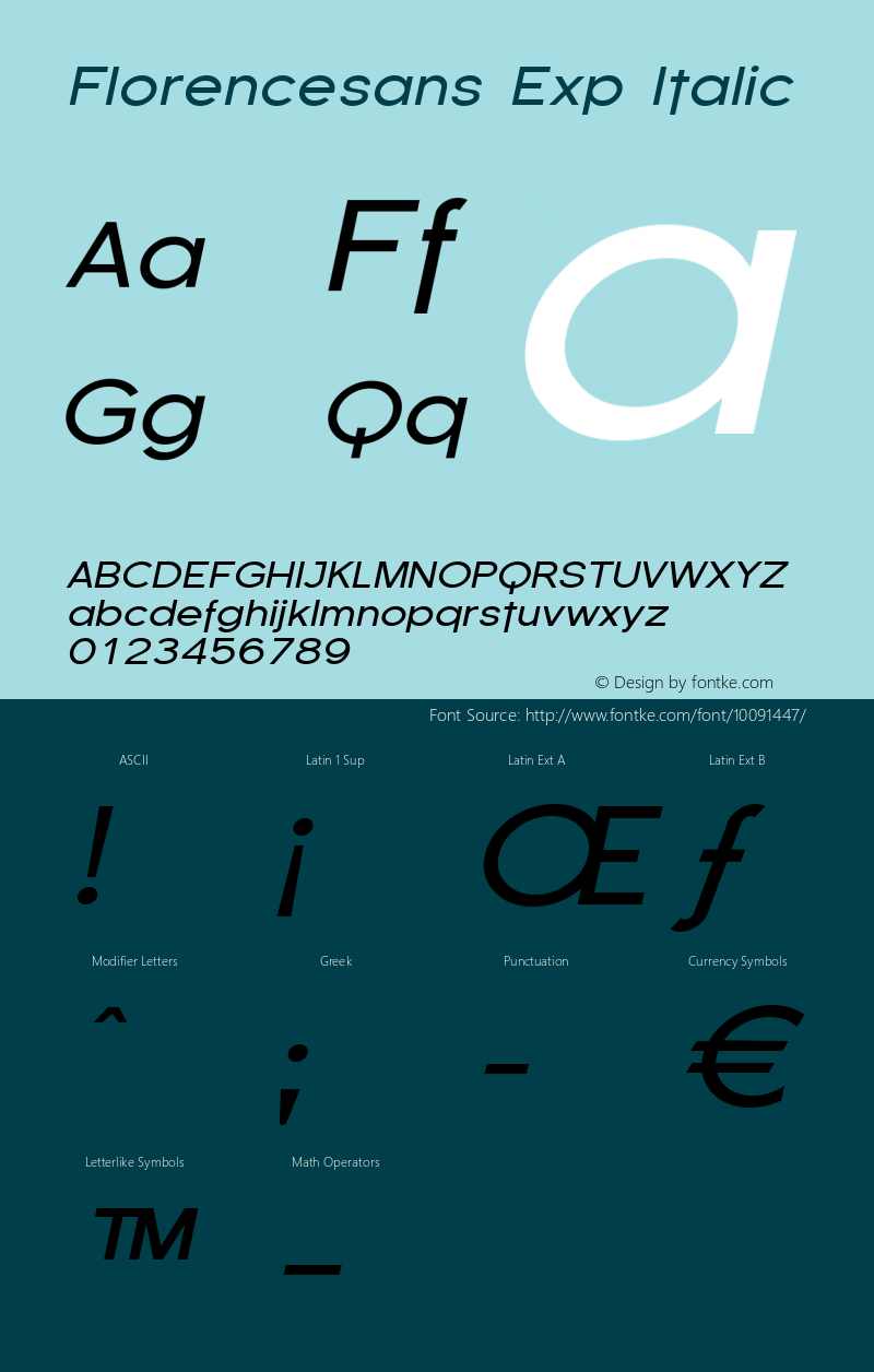 Florencesans Exp Italic 1.0图片样张