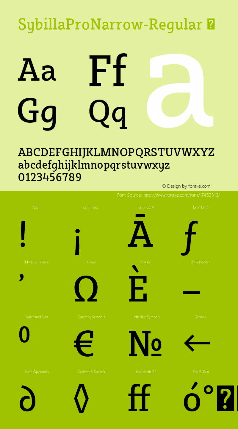 SybillaProNarrow-Regular ☞ Version 3.700;com.myfonts.easy.karandash.sybilla-pro.narrow-regular.wfkit2.version.4zkU图片样张