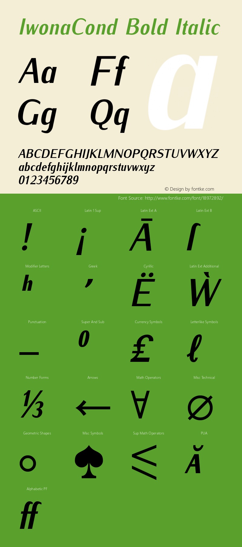 IwonaCond Bold Italic Version 1.011;PS 0.98;Core 1.0.38;makeotf.lib1.6.5960图片样张