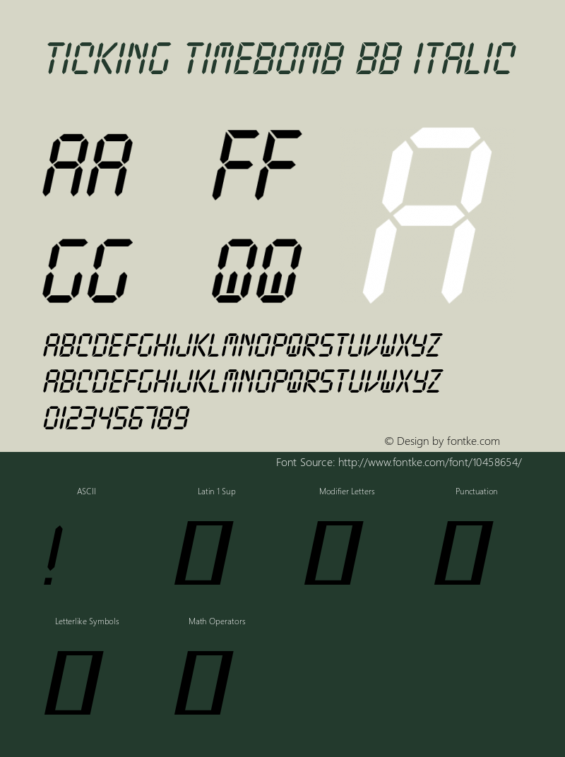 Ticking Timebomb BB Italic Version 1.000图片样张