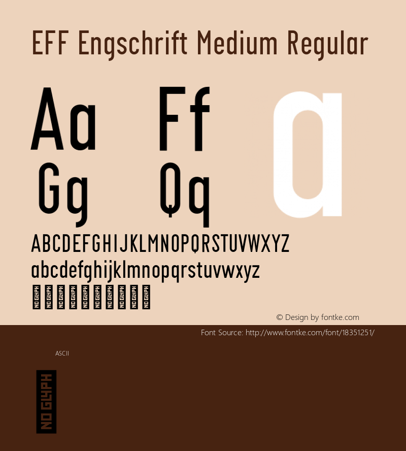 EFF Engschrift Medium Regular Version 0.004;PS 000.004;hotconv 1.0.88;makeotf.lib2.5.64775图片样张