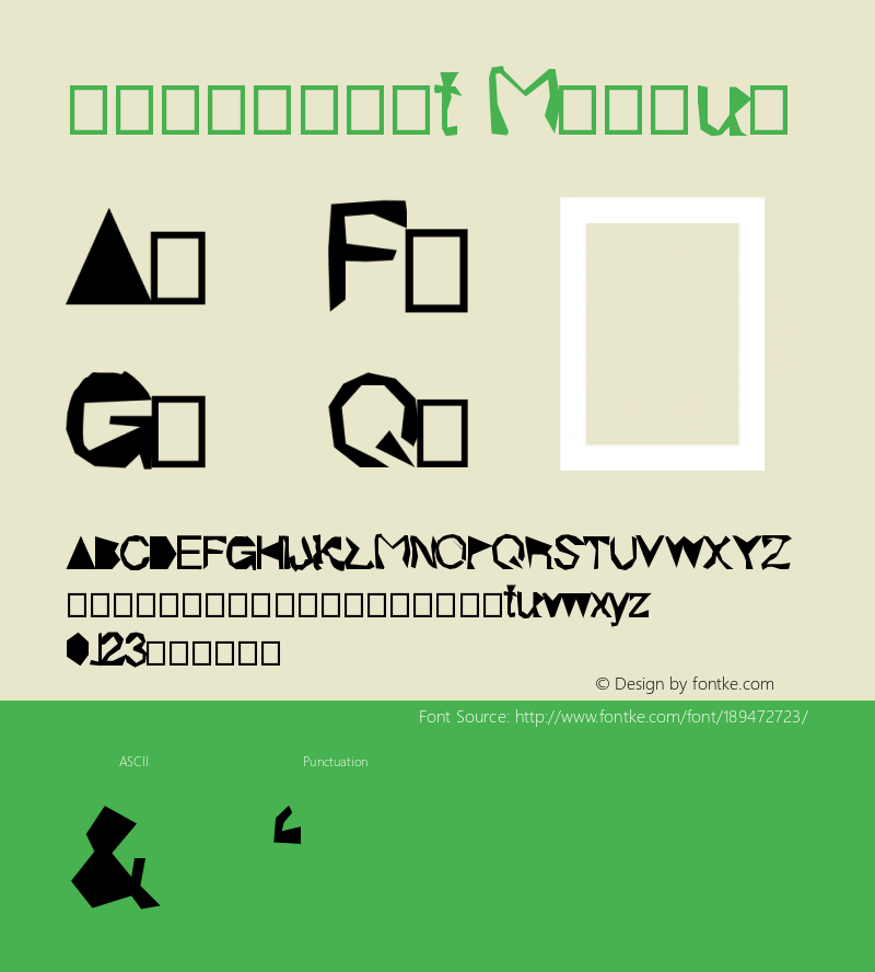 alienfont Version 001.000图片样张