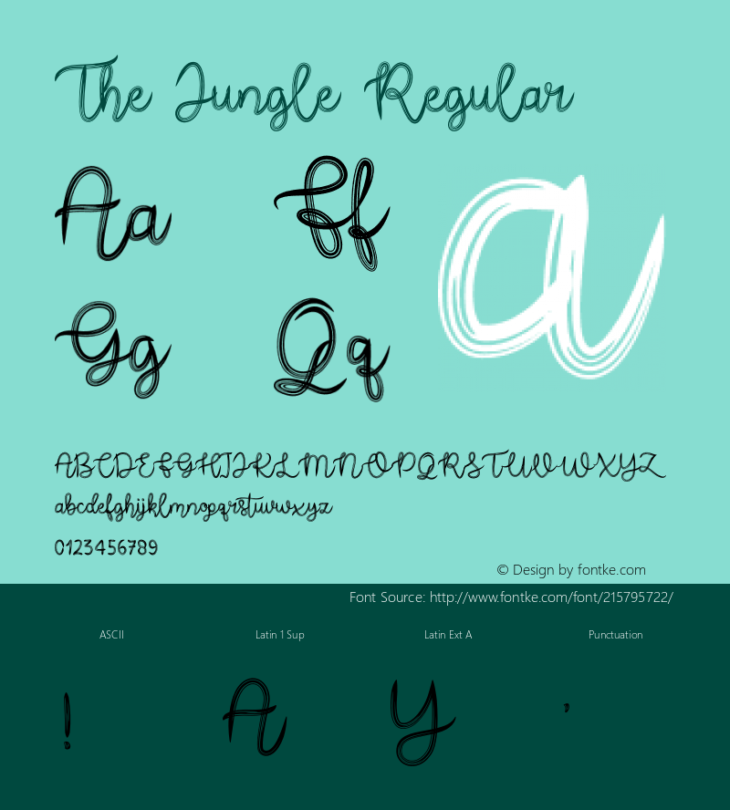 The Jungle Version 1.009;Fontself Maker 3.5.7图片样张