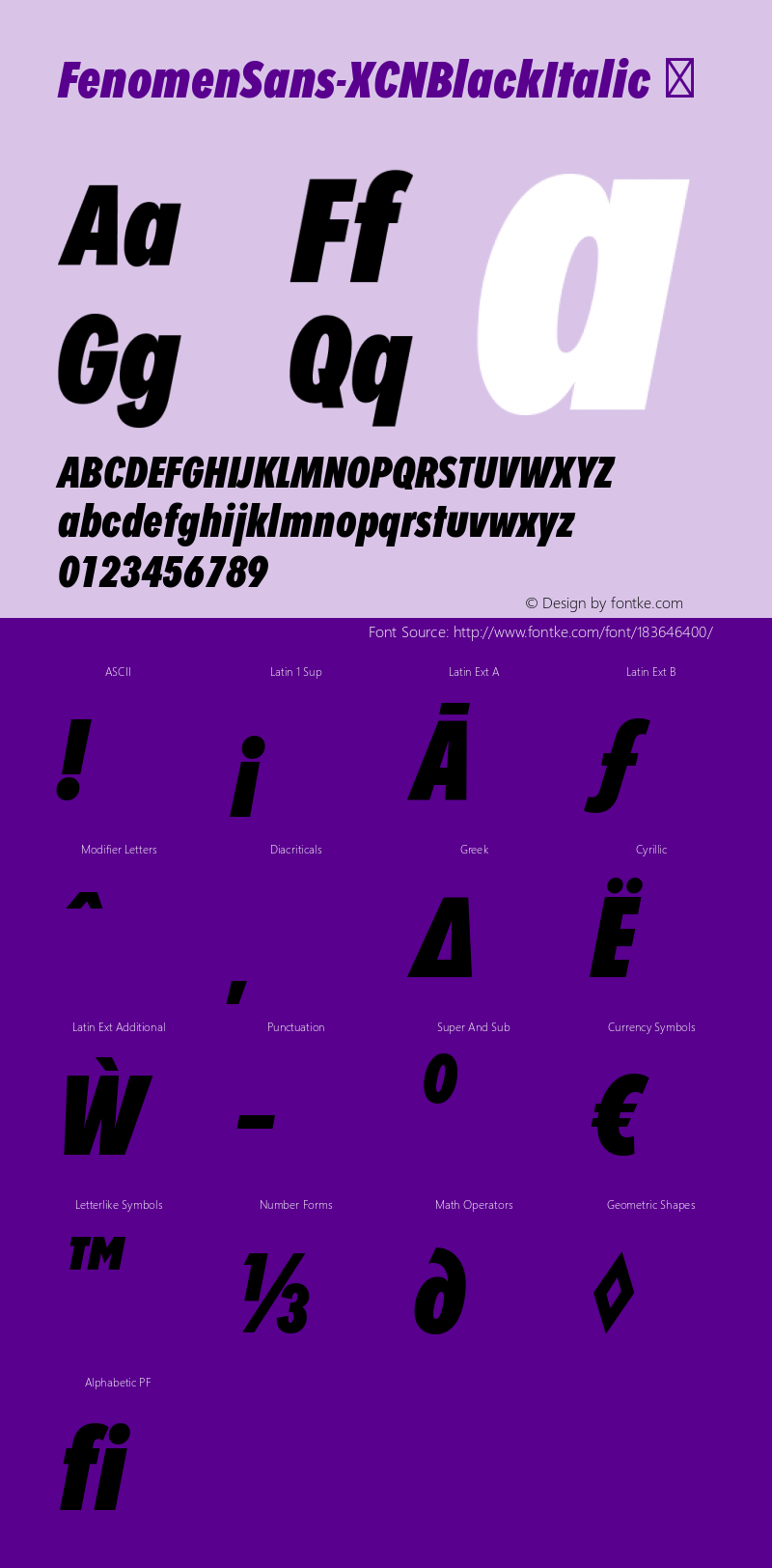 ☞Fenomen Sans XCN Black Italic Version 1.001;PS 001.001;hotconv 1.0.70;makeotf.lib2.5.58329;com.myfonts.easy.signature-type-foundry.fenomen-sans.xcn-black-italic.wfkit2.version.4nQ7图片样张