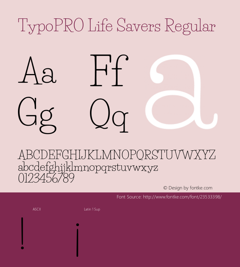 TypoPRO Life Savers Version 3.000; ttfautohint (v0.95) -l 8 -r 50 -G 200 -x 14 -w 