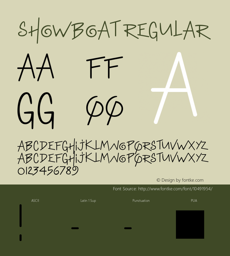 Showboat Regular Version 1.0图片样张