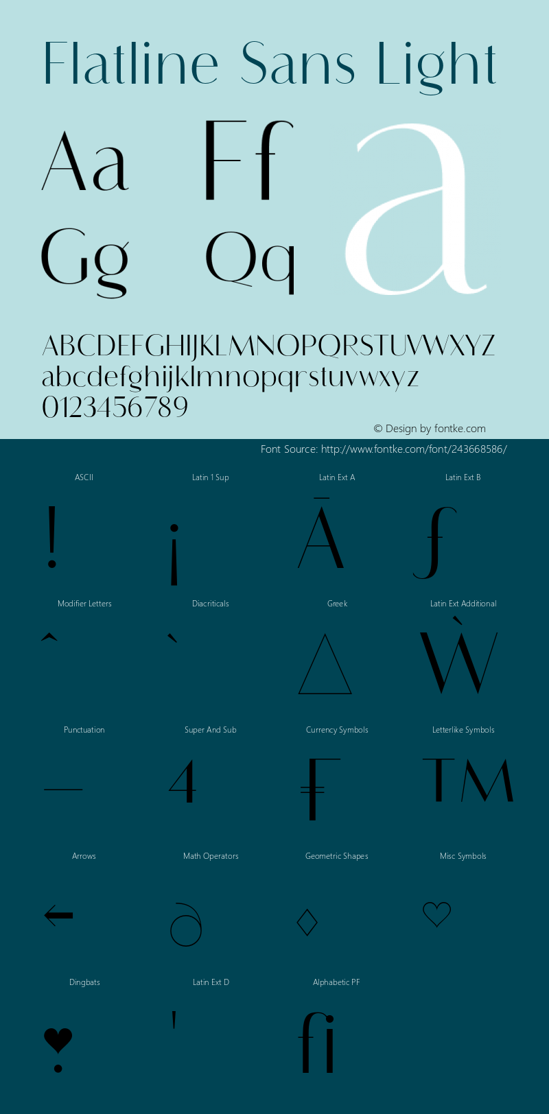 Flatline Sans Light Version 2.000;FEAKit 1.0图片样张