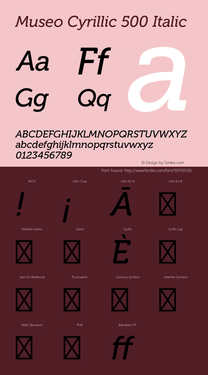 MuseoCyrillic-500Italic Version 2.029;com.myfonts.exljbris.museo-cyrillic.500-italic.wfkit2.3SH2图片样张