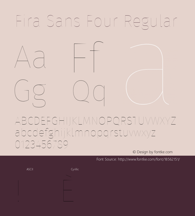 Fira Sans Four Regular Version 4.203;PS 004.203;hotconv 1.0.88;makeotf.lib2.5.64775; ttfautohint (v1.4.1)图片样张