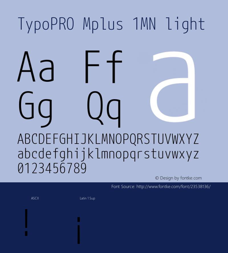 TypoPRO Mplus 1MN light 图片样张