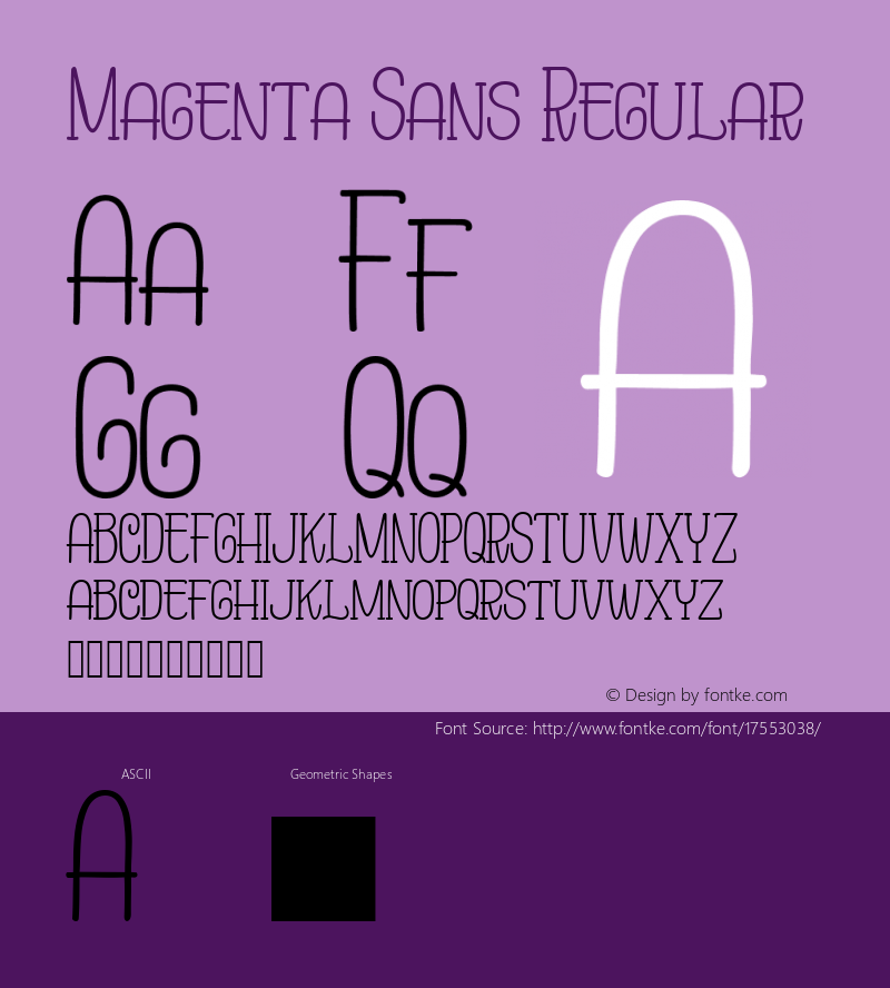 Magenta Sans Regular Version 1.000图片样张