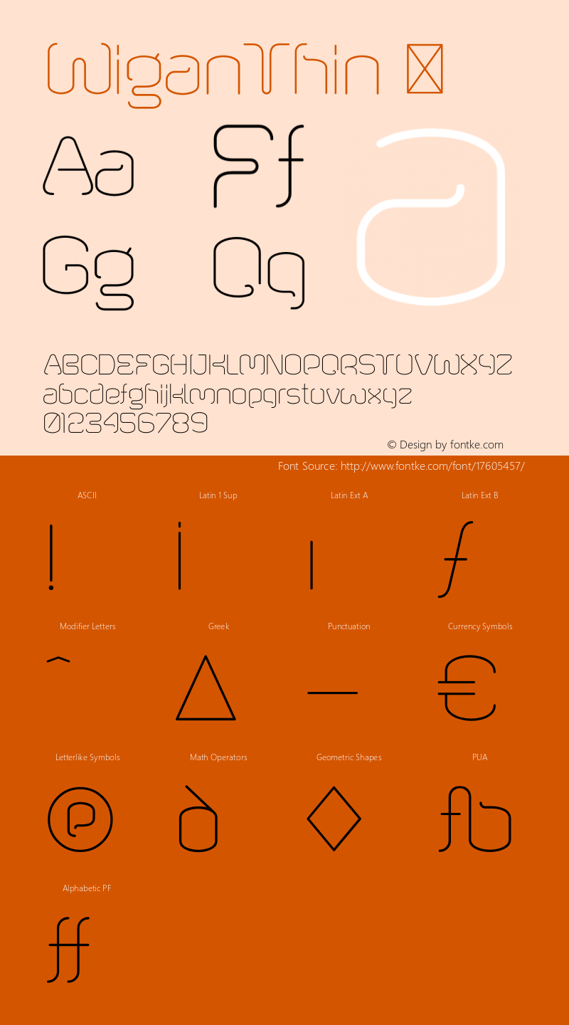 WiganThin ☞ Version 1.000;com.myfonts.font-fabric.wigan.thin.wfkit2.4bCq图片样张