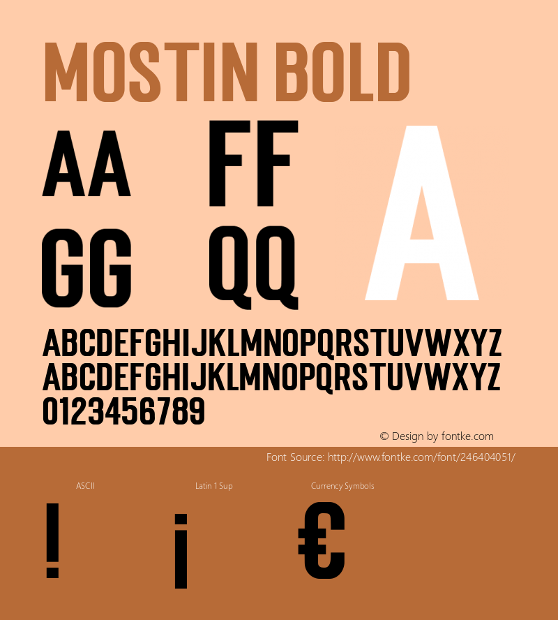 Mostin Bold Version 1.000图片样张