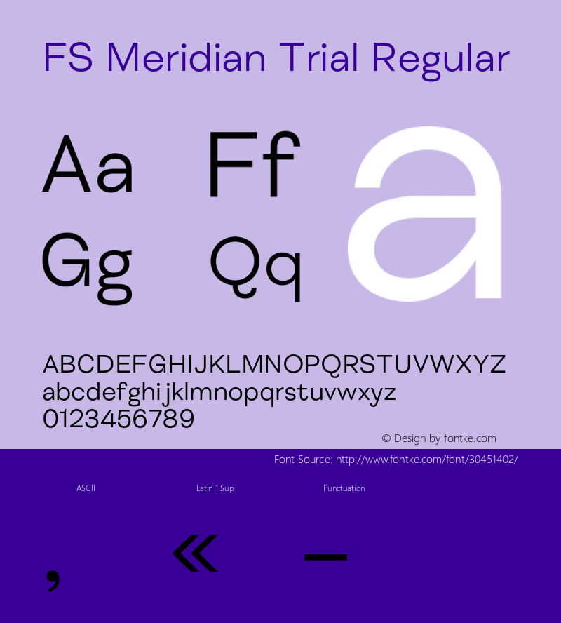 FS Meridian Trial Regular Version 1.003;PS 001.003;hotconv 1.0.88;makeotf.lib2.5.64775图片样张