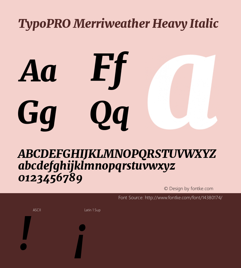 TypoPRO Merriweather Heavy Italic Version 1.001图片样张