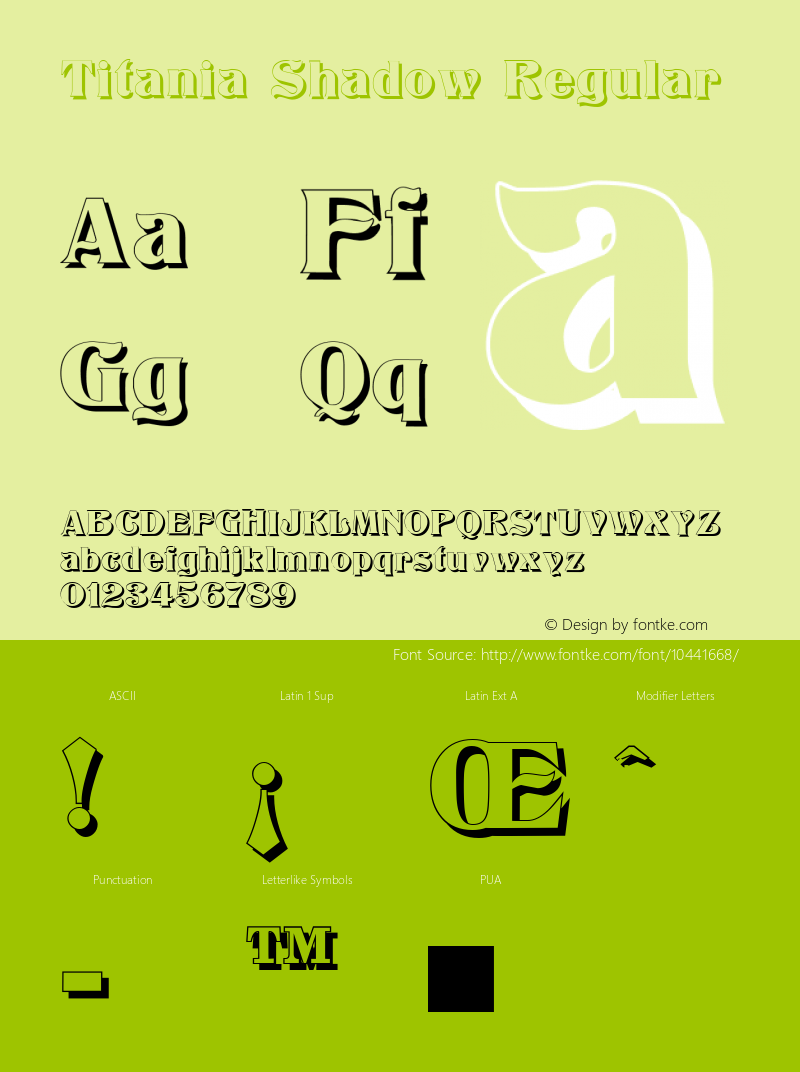 Titania Shadow Regular Version 1.3; 2001图片样张