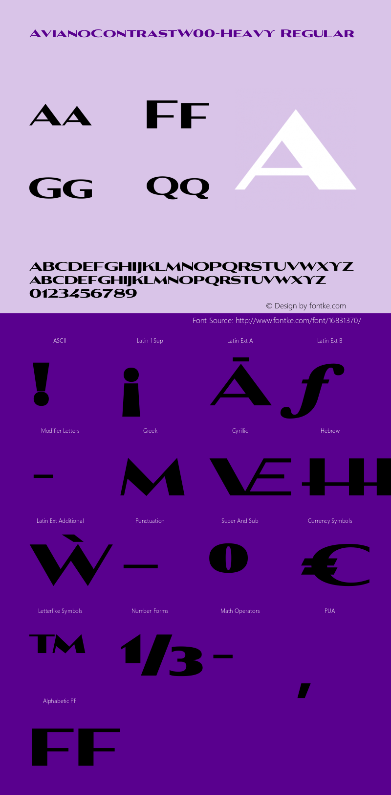 AvianoContrastW00-Heavy Regular Version 1.00图片样张