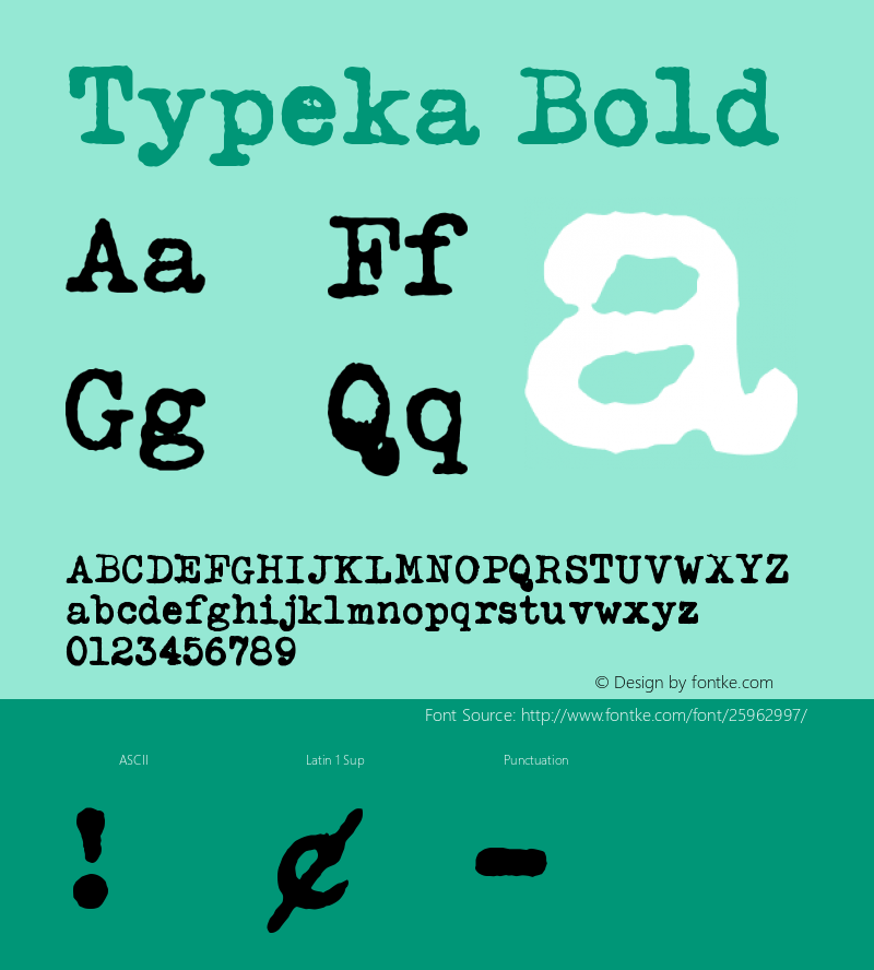 Typeka-Bold Version 001.000图片样张