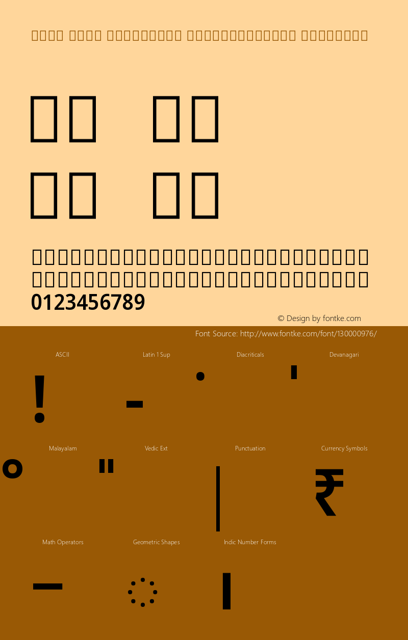 Noto Sans Malayalam SemiCondensed SemiBold Version 2.001图片样张