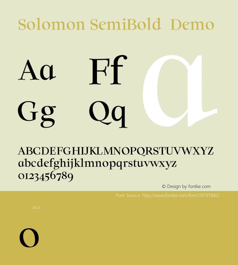 Solomon-SemiBold-Demo 0.1.0图片样张