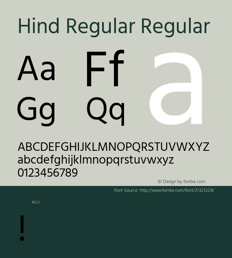 Hind Regular Regular 图片样张