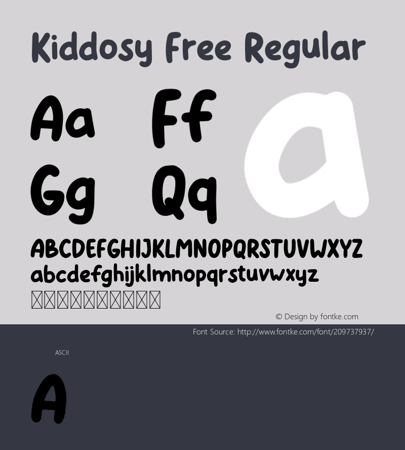 KiddosyFree-Regular Version 1.000图片样张