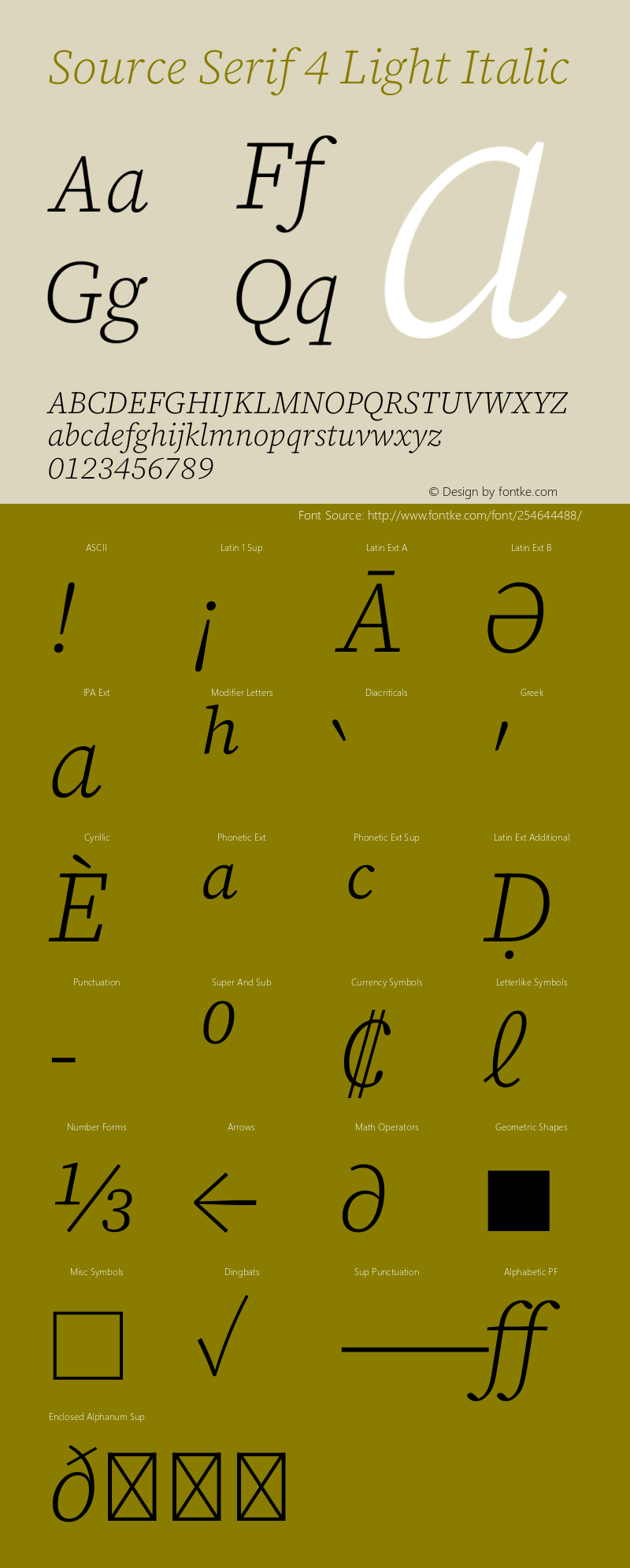 Source Serif 4 Light Italic Version 4.004;hotconv 1.0.116;makeotfexe 2.5.65601图片样张