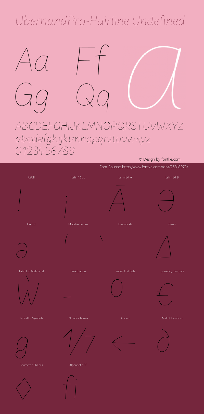 Uberhand Pro Hairline fontfont.ff-uberhand.hairline.wfkit2.version.4QQT图片样张