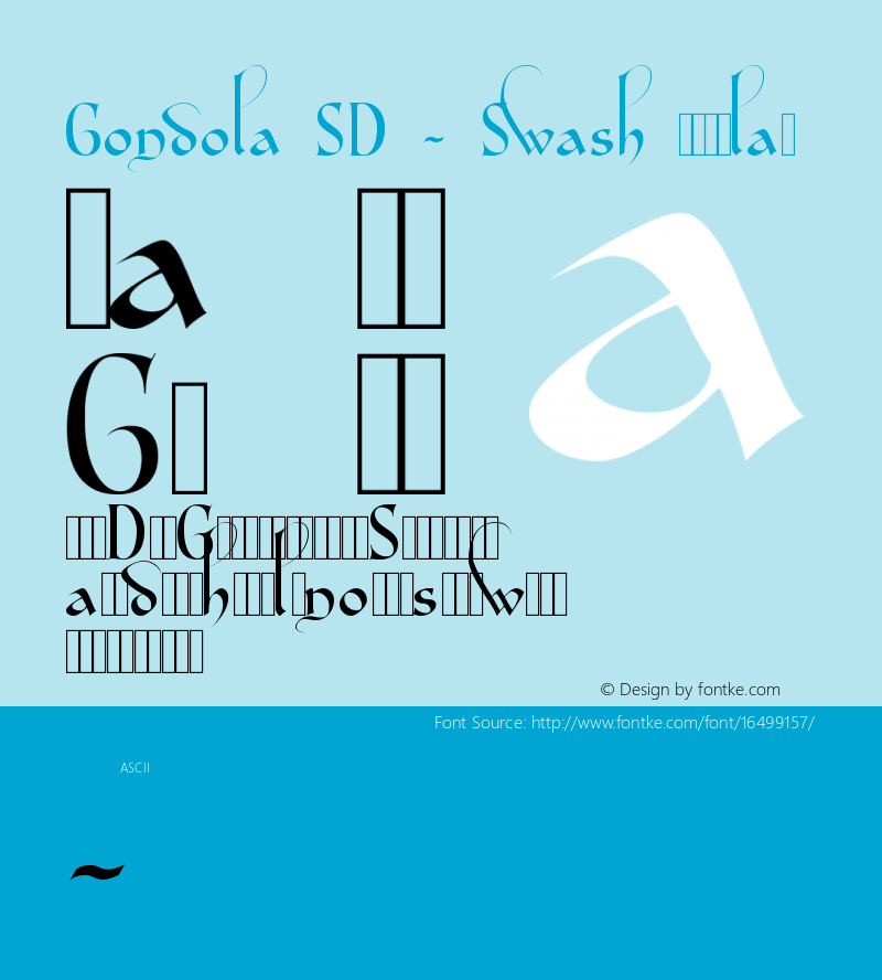 Gondola SD - Swash Regular Version 1.4 2009图片样张