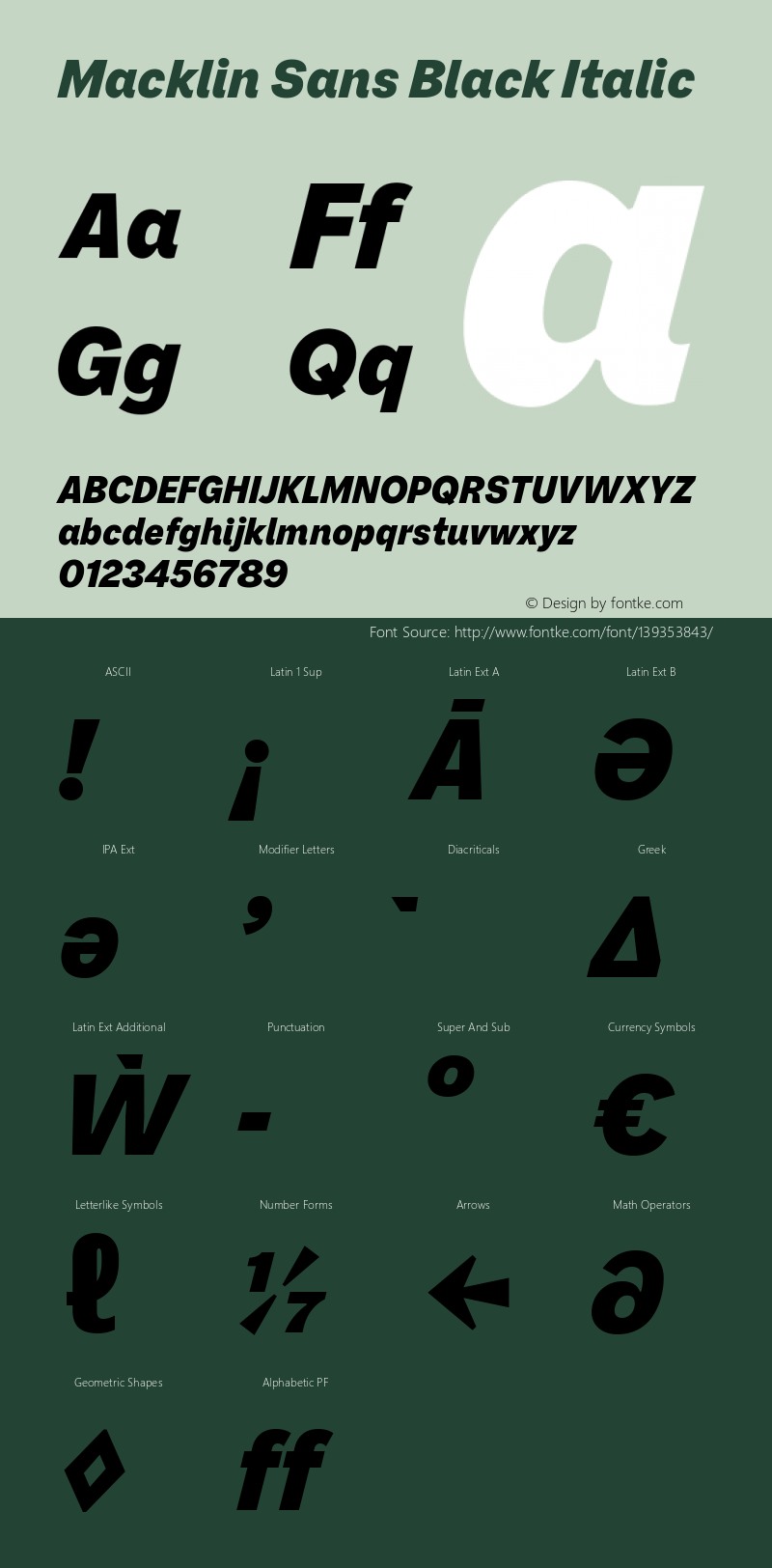 Macklin Sans Black Italic Version 1.00, build 25, s3图片样张