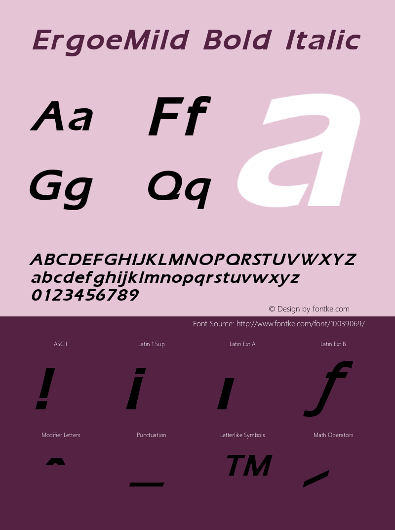 ErgoeMild Bold Italic The IMSI MasterFonts Collection, tm 1995 IMSI图片样张