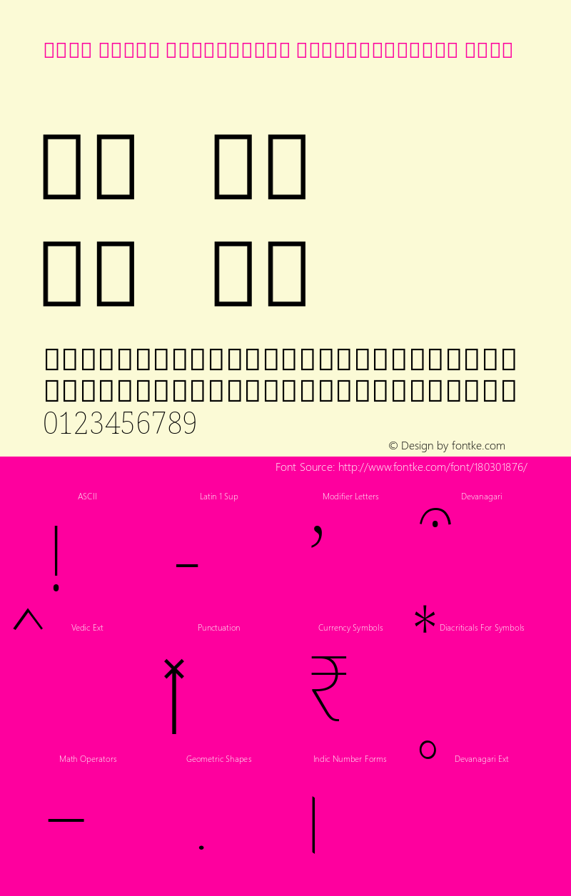 Noto Serif Devanagari SemiCondensed Thin Version 2.000; ttfautohint (v1.8.2)图片样张