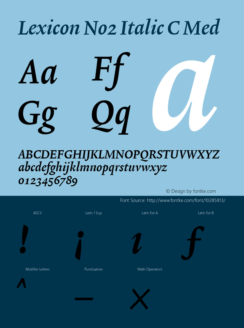 Lexicon No2 Italic C Med 001.000图片样张